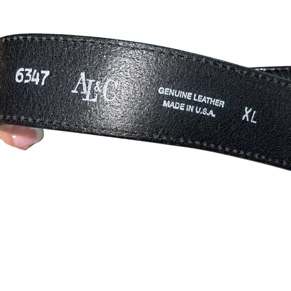 AL C Womens Belt Size XL Black Embellished Leather Western Buckle Casual main image 8